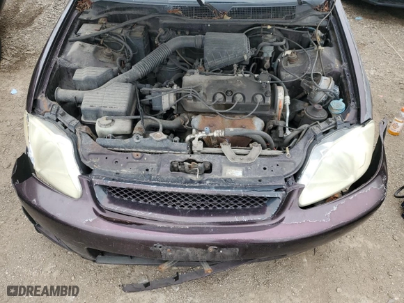 2000 Honda Civic LX with VIN 1HGEJ6676YL058099, listed as a Copart auction lot 51140985 with 151,831 mi miles and Salvage Title. Bid and sale history available at carsss.com. Image 11.