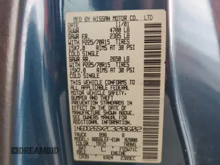 2002 Nissan Frontier XE with VIN 1N6DD26SX2C328602, listed as a Copart auction lot 81750784 with 127,820 mi miles and Salvage title. Bid and sale history available at DreamBid. Image 12.