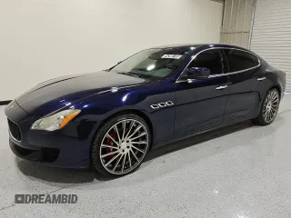 2014 Maserati Quattroporte S Q4 z VIN ZAM56RRAXE1090677, wystawiony jako Copart lot #54390195 z przebiegiem 105 332 mil mil oraz Czysty tytuł • Clean title. Historia ofert i sprzedaży dostępna na DreamBid. Obrazek 1.