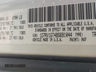 2011 Ram 1500 Sport with VIN 1D7RV1GT4BS691044, listed as a IAAI auction lot 41826059 with 197,580 mi miles. Bid and sale history available at carsss.com. Image 9.