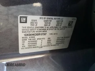 2016 Chevrolet Suburban LT with VIN 1GNSKHKC8GR107397, listed as a Copart auction lot 51874705 with 137,916 mi miles and Salvage Title. Bid and sale history available at DreamBid. Image 13.