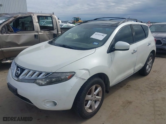 2009 Nissan Murano S with VIN JN8AZ18U69W012370, listed as a IAAI auction lot 41333790 with 186,798 mi miles. Bid and sale history available at carsss.com. Image 2.