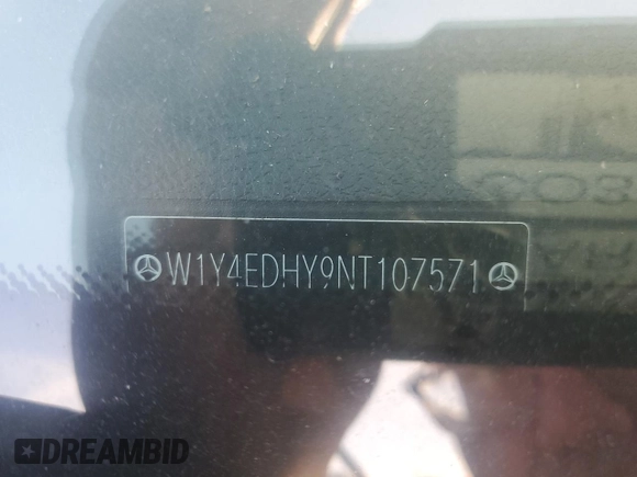 2022 Mercedes-Benz Sprinter with VIN W1Y4EDHY9NT107571, listed as a Copart auction lot 49267305 with 40,059 mi miles and Salvage Title. Bid and sale history available at DreamBid. Image 13.