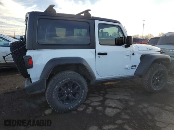 2021 Jeep Wrangler Sport S with VIN 1C4GJXAN4MW627446, listed as a Copart auction lot 78313653 with 42,536 mi miles and Salvage Title. Bid and sale history available at DreamBid. Image 3.