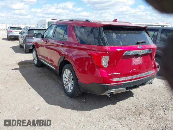 2020 Ford Explorer Limited with VIN 1FMSK8FH8LGC91143, listed as a IAAI auction lot 41998447 with 76,397 mi miles. Bid and sale history available at carsss.com. Image 3.
