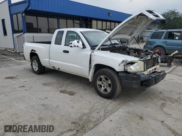 2005 Dodge Dakota SLT with VIN 1D7HE42N75S290422, listed as a Copart auction lot 59613155 with 132,450 mi miles and Salvage title. Bid and sale history available at DreamBid. Image 4.
