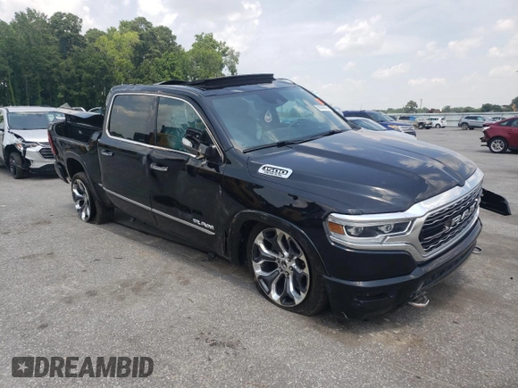 2019 Ram 1500 Limited with VIN 1C6SRFHT1KN625634, listed as a Copart auction lot 62355315 with 65,171 mi miles and Salvage title. Bid and sale history available at DreamBid. Image 4.