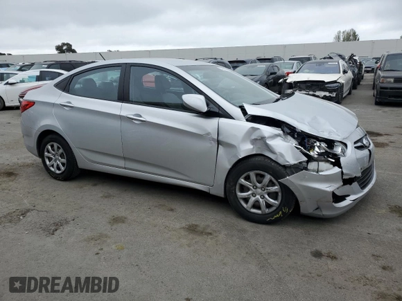 2014 Hyundai Accent GLS with VIN KMHCT4AE8EU643620, listed as a Copart auction lot 53852525 with 90,279 mi miles and Salvage Title. Bid and sale history available at carsss.com. Image 4.