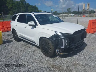 2024 Hyundai Palisade Calligraphy z VIN KM8R7DGE0RU707225, wystawiony jako IAAI lot #42509216 z przebiegiem 34 594 mil mil oraz . Historia ofert i sprzedaży dostępna na DreamBid. Obrazek 1.
