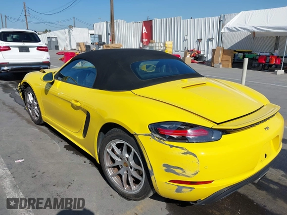 2021 Porsche 718 Boxster with VIN WP0CA2A8XMS210397, listed as a IAAI auction lot 41958221 with 43,518 mi miles and . Bid and sale history available at DreamBid. Image 3.