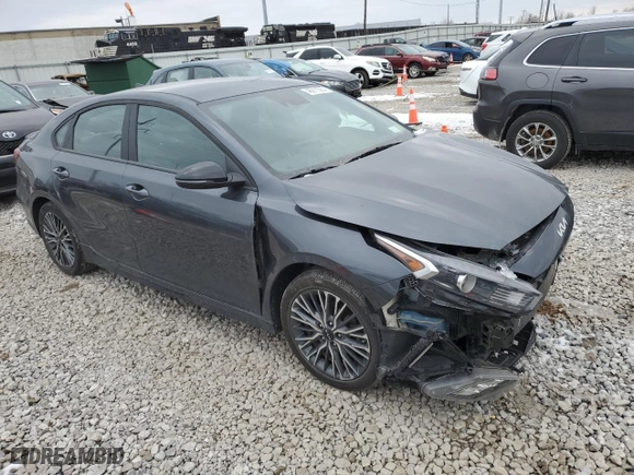 2023 Kia Forte GT-Line with VIN 3KPF54AD3PE549519, listed as a Copart auction lot 46211325 with 44,674 mi miles and Salvage Title. Bid and sale history available at carsss.com. Image 4.