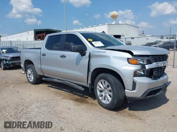 2020 Chevrolet Silverado 1500 Custom with VIN 3GCPWBEH6LG340504, listed as a IAAI auction lot 40007894 with 49,725 mi miles. Bid and sale history available at carsss.com. Image 1.