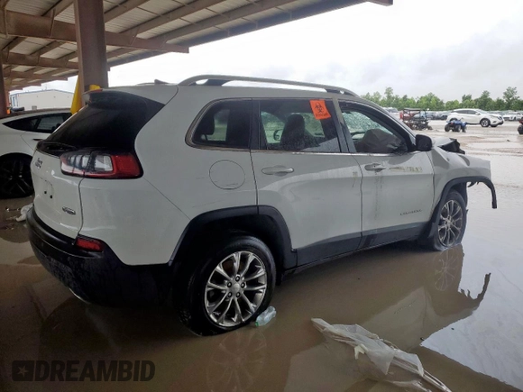 2020 Jeep Cherokee Lux with VIN 1C4PJLLX8LD525066, listed as a Copart auction lot 59350035 with 53,640 mi miles and Salvage title. Bid and sale history available at DreamBid. Image 3.