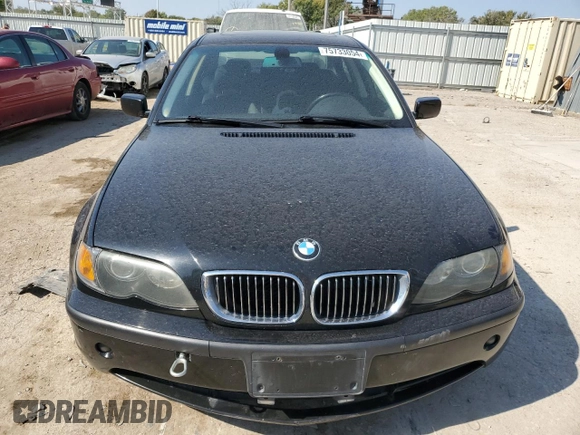 2005 BMW 3 Series 330xi with VIN WBAEW53455PN39175, listed as a Copart auction lot 75733054 with 165,015 mi miles and Salvage Title. Bid and sale history available at DreamBid. Image 5.