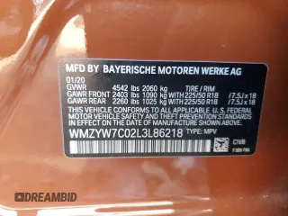 2020 MINI Countryman Cooper S with VIN WMZYW7C02L3L86218, listed as a Copart auction lot 48883435 with 44,046 mi miles and Salvage title. Bid and sale history available at DreamBid. Image 12.