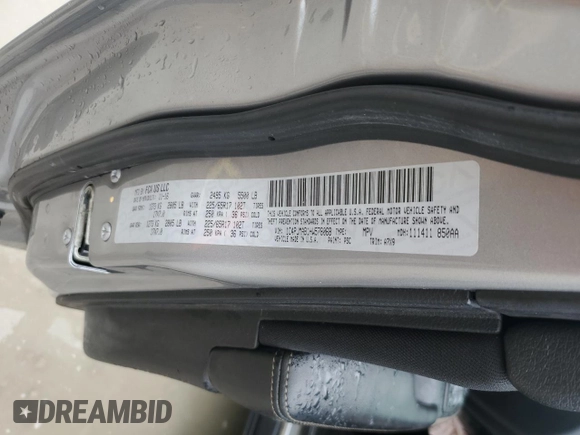 2017 Jeep Cherokee Sport with VIN 1C4PJMAB1HW578068, listed as a Copart auction lot 42719785 with 193,278 mi miles and Non Repairable. Bid and sale history available at carsss.com. Image 14.