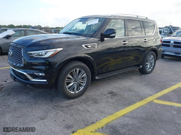 2023 Infiniti QX80 LUXE with VIN JN8AZ2AF8P9756761, listed as a IAAI auction lot 41952149 with 42,077 mi miles. Bid and sale history available at carsss.com. Image 19.
