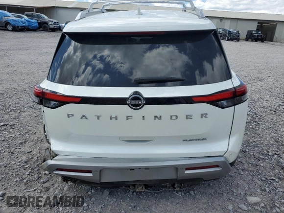 2024 Nissan Pathfinder Platinum z VIN 5N1DR3DG4RC235587, wystawiony jako Copart lot #55989855 z przebiegiem 22 214 mil mil oraz Szkoda całkowita • Salvage title. Historia ofert i sprzedaży dostępna na DreamBid. Obrazek 6.