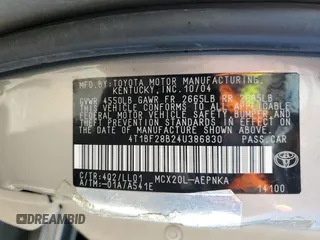 2004 Toyota Avalon XL with VIN 4T1BF28B24U386830, listed as a Copart auction lot 50101235 with 201,295 mi miles and Salvage Title. Bid and sale history available at carsss.com. Image 14.