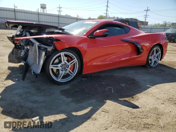 2023 Chevrolet Corvette 2LT with VIN 1G1YB2D44P5116636, listed as a Copart auction lot 74525944 with 2,027 mi miles and Salvage title. Bid and sale history available at DreamBid. Image 1.