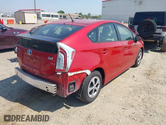 2015 Toyota Prius Four with VIN JTDKN3DU6F1883985, listed as a IAAI auction lot 42072673 with 129,117 mi miles and . Bid and sale history available at DreamBid. Image 4.