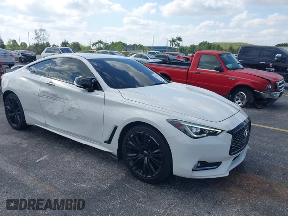 2017 Infiniti Q60 2.0t Premium with VIN JN1CV7EK7HM110553, listed as a IAAI auction lot 42115242 with 83,129 mi miles. Bid and sale history available at carsss.com. Image 1.