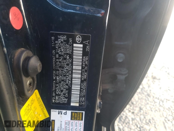 2019 Toyota Corolla Hatchback SE with VIN JTNK4RBEXK3029190, listed as a Copart auction lot 71320434 with 54,665 mi miles and Salvage Title. Bid and sale history available at carsss.com. Image 12.