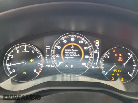 2024 Mazda 3 S Carbon Edition with VIN 3MZBPBCM3RM410653, listed as a Copart auction lot 55505645 with 26,729 mi miles and Salvage Title. Bid and sale history available at DreamBid. Image 9.