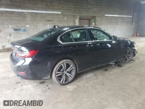 2022 BMW 3 Series 330i xDrive with VIN 3MW5R7J07N8C52051, listed as a Copart auction lot 59055745 with Not provided miles and Salvage title. Bid and sale history available at DreamBid. Image 3.