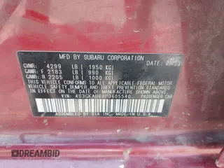 2023 Subaru Impreza with VIN 4S3GKAB68P3605540, listed as a IAAI auction lot 42720388 with 35,745 mi miles and . Bid and sale history available at DreamBid. Image 9.