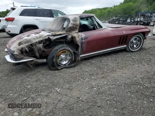 1966 Chevrolet Corvette with VIN 19467S100275, listed as a Copart auction lot 61410885 with 75,916 mi miles and Non repairable. Bid and sale history available at DreamBid. Image 3.
