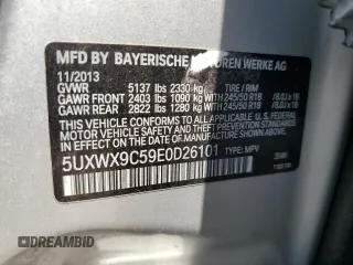 2014 BMW X3 xDrive28i z VIN 5UXWX9C59E0D26101, wystawiony jako Copart lot #60690065 z przebiegiem 94 386 mil mil oraz Szkoda całkowita • Salvage title. Historia ofert i sprzedaży dostępna na DreamBid. Obrazek 13.