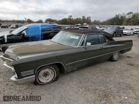 1968 Cadillac Eldorado z VIN J8277779, wystawiony jako Copart lot #84487964 z przebiegiem 92 328 mil mil oraz Czysty tytuł • Clean title. Historia ofert i sprzedaży dostępna na DreamBid. Obrazek 1.