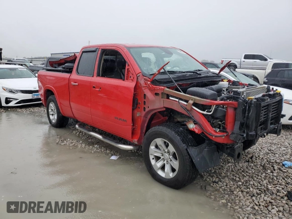 2020 Ram 1500 Laramie with VIN 1C6SRFDT1LN253803, listed as a Copart auction lot 72402214 with 62,351 mi miles and Salvage Title. Bid and sale history available at carsss.com. Image 4.