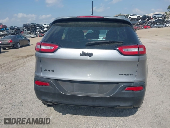 2015 Jeep Cherokee Sport with VIN 1C4PJMAB5FW533972, listed as a IAAI auction lot 41865291 with 106,063 mi miles. Bid and sale history available at carsss.com. Image 17.