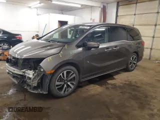 2018 Honda Odyssey Elite z VIN 5FNRL6H98JB000304, wystawiony jako Copart lot #50984315 z przebiegiem 127 759 mil mil oraz Szkoda całkowita • Salvage title. Historia ofert i sprzedaży dostępna na DreamBid. Obrazek 1.