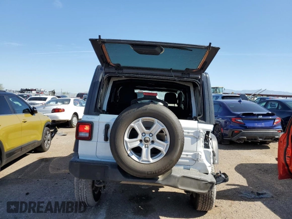 2022 Jeep Wrangler Unlimited Willys with VIN 1C4HJXDN2NW134737, listed as a Copart auction lot 67411754 with 56,296 mi miles and Salvage Title. Bid and sale history available at DreamBid. Image 6.