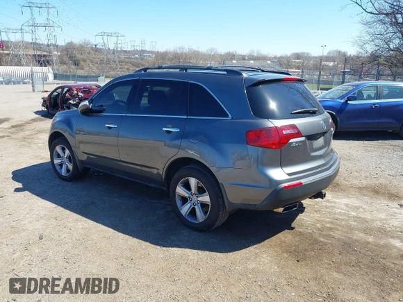2011 Acura MDX with VIN 2HNYD2H27BH543623, listed as a IAAI auction lot 41833381 with Not Provided miles and . Bid and sale history available at carsss.com. Image 3.