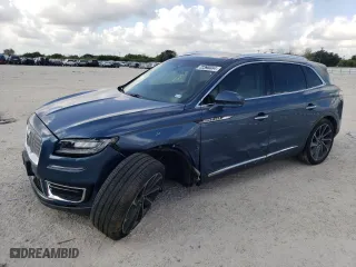 2019 Lincoln Nautilus Reserve with VIN 2LMPJ6LP6KBL42061, listed as a Copart auction lot 72395554 with 66,004 mi miles and Salvage Title. Bid and sale history available at carsss.com. Image 1.