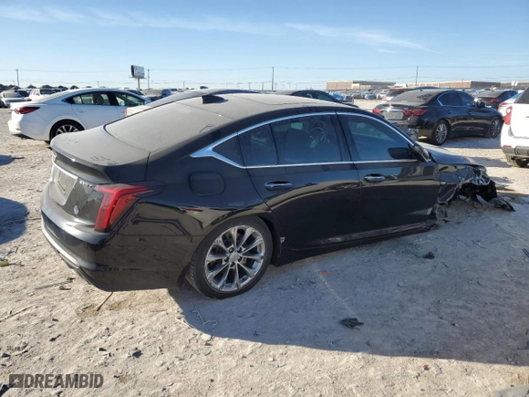 2021 Cadillac CT5 Premium Luxury with VIN 1G6DN5RKXM0125598, listed as a Copart auction lot 84662324 with 67,836 mi miles and Salvage Title. Bid and sale history available at carsss.com. Image 3.
