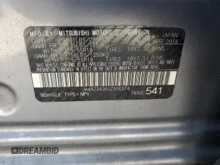 2018 Mitsubishi Outlander ES with VIN JA4AZ3A36JZ056374, listed as a Copart auction lot 66344015 with 128,741 mi miles and Clean title. Bid and sale history available at DreamBid. Image 13.