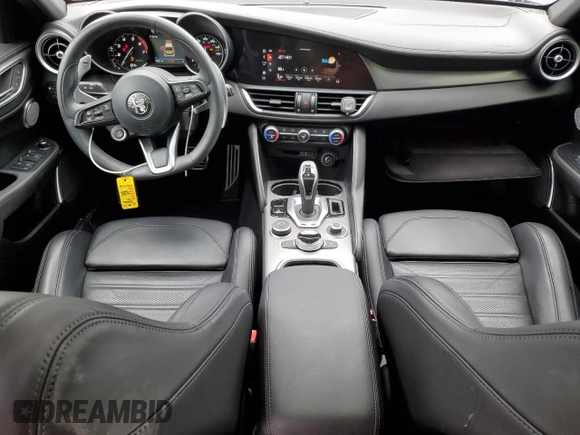 2023 Alfa Romeo Giulia Veloce with VIN ZARFANBN1P7669866, listed as a Copart auction lot 61231225 with 12,021 mi miles and Salvage title. Bid and sale history available at DreamBid. Image 8.