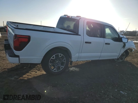 2024 Ford F-150 STX with VIN 1FTEW2KP9RKF20192, listed as a Copart auction lot 46710835 with 743 mi miles and Salvage Title. Bid and sale history available at carsss.com. Image 3.
