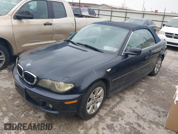 2006 BMW 3 Series 325Ci with VIN WBABW33456PX83708, listed as a IAAI auction lot 41425941 with 122,396 mi miles. Bid and sale history available at carsss.com. Image 2.