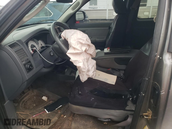 2005 Dodge Dakota SLT with VIN 1D7HE42N65S160583, listed as a Copart auction lot 61182565 with 277,936 mi miles and Salvage title. Bid and sale history available at DreamBid. Image 7.
