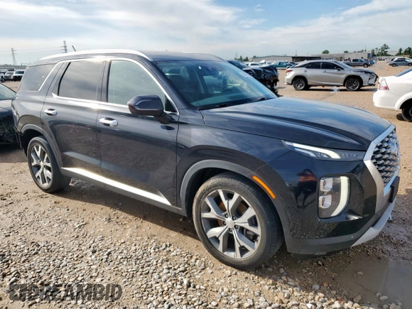 2020 Hyundai Palisade SEL with VIN KM8R34HE4LU145055, listed as a Copart auction lot 58087325 with 77,074 mi miles and Salvage title. Bid and sale history available at DreamBid. Image 4.