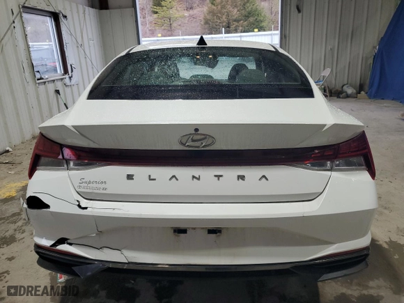 2021 Hyundai Elantra SEL with VIN 5NPLN4AGXMH014398, listed as a Copart auction lot 42997085 with 66,603 mi miles and Salvage Title. Bid and sale history available at carsss.com. Image 6.