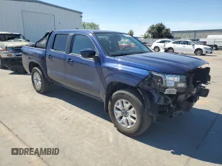 2022 Nissan Frontier SV with VIN 1N6ED1EJ9NN651877, listed as a Copart auction lot 49877255 with 46,879 mi miles and Salvage Title. Bid and sale history available at DreamBid. Image 4.