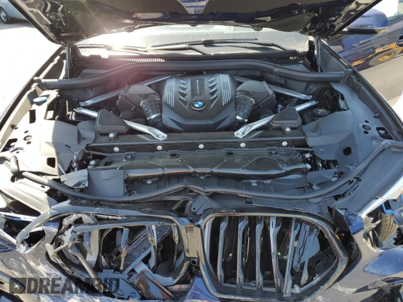 2023 BMW X6 M50i with VIN 5UXCY8C09P9P28422, listed as a Copart auction lot 52818133 with 4,131 mi miles and Salvage Title. Bid and sale history available at carsss.com. Image 12.