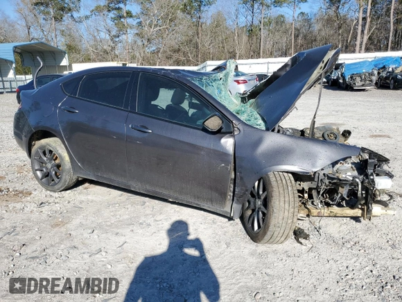 2016 Dodge Dart SXT Sport with VIN 1C3CDFFAXGD822560, listed as a Copart auction lot 49055625 with 0 mi miles and Salvage Title. Bid and sale history available at carsss.com. Image 4.